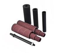 SCOTTCHEN PRO Adaptateur pour ponceuse à broche 11,4 cm x 1,27 cm avec kit de tambour de ponçage en caoutchouc OD 3/4", 2,54 cm, 3,8 cm et manchons en papier de verre Grain 80,120 - S/16