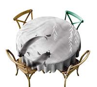 ScottDecor Nappe Ronde en Bois Koi Fish Duality Ying Yang pour Baby Shower D50 Couleur 15