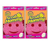 Scotte Daddy Sponge et epurateur a double face - Scroth maman - Sponge sans rayures pour la vaisselle et maison douce dans l'eau tiede dans une o