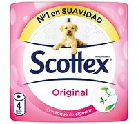 Scottex Lot de 4 rouleaux de papier toilette