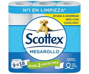 Scottex Megarollo Papier toilette 9 Rollos