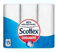 Scottex Papier de cuisine géant | 15 rouleaux XXL avec 80 % de papier en plus | Rouleau de cuisine multifonction, haute absorption et résistance | Certifié FSC | Format économique
