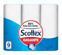 Scottex Papier de cuisine géant 9 rouleaux XXL avec 80 % de papier en plus | Rouleau de cuisine multifonction, haute absorption et résistance | Certifié FSC | Format économique