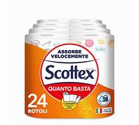 Scottex Quanta Basta Rouleaux maxi option de papier de cuisine demi-déchirure, paquet de 24