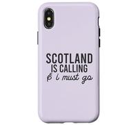 Scottish Calling & I Must go Scottish Meme Loch Ness sur Le Dos Coque pour iPhone X/XS