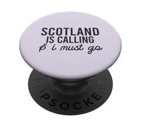 Scottish Calling & I Must go Scottish Meme Loch Ness sur Le Dos PopSockets PopGrip Adhésif