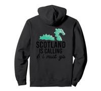 Scottish Calling & I Must go Scottish Meme Loch Ness sur Le Dos Sweat à Capuche