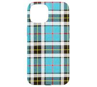 Scottish Clan Thompson Plaid familial Tartan Bleu Coque pour iPhone 15