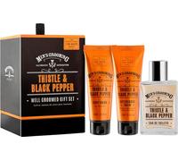 Scottish Fine Soaps Set Men's Grooming Thistle & Black Pepp Luxurious Gift Set