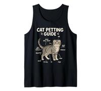 Scottish Fold Cat Petting Guide Funny Cat Lover (en Anglais) Débardeur