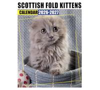 Scottish Fold Kittens Calendar 2026 - 2027: Helpful Layout from 2026 to 2027 Including US Holidays for Home and Office Planning