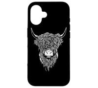Scottish Highland Cattle Cow Bull Head Breeder Coque pour iPhone 16