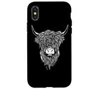 Scottish Highland Cattle Cow Bull Head Breeder Coque pour iPhone X/XS