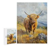Scottish Highland Cow Painting-3 Puzzle 500 Pièces Educa Jouet en Bois Cadeau Unique Décoration Intérieure Jeu Éducatif Challenge Toy Adultes Et Enfants À Partir De 14 Ans 500 PCS