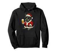 Scottish Terrier Santa Beer Holiday Christmas Cool Shades Sweat à Capuche