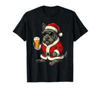 Scottish Terrier Santa Beer Holiday Christmas Cool Shades T-Shirt