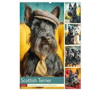 Scottish Terrier. Würdevoller und robuster Gentlemen (Wandkalender 2027 DIN A2 hoch), CALVENDO Monatskalender: Eine liebevolle Hommage an den stolzen ... Charme des Scottish Terriers
