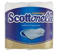 Scottonelle Lot de 4 rouleaux de papier toilette doux et matelassé.