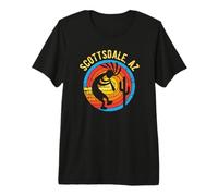 Scottsdale AZ Style rétro Vieilli Design sud-Ouest T-Shirt Haut de Gamme