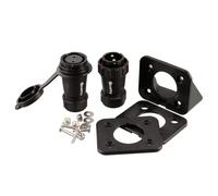 Scotty Kit de prise et de prise 12 V de qualité marine, montage encastré avec capuchon de prise, prise de courant pour downriggers et extracteurs de ligne #2121