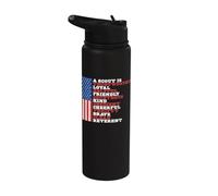 Scout Law American USA Flag scouting Graphic Stainless Steel Insulated Water Bottle