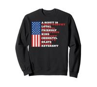 Scout Law American USA Flag Scouting Graphic Sweatshirt