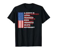 Scout Law American USA Flag Scouting Graphic T-Shirt