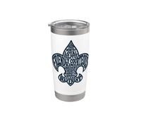 Scout Law Fleur De Lis Typography Scouting Gobelet isotherme en acier inoxydable double paroi