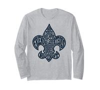 Scout Law Fleur De Lis Typography Scouting Manche Longue
