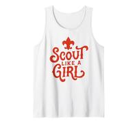 Scout Like A Girl Fleur De Lis BSA Cub Scouts Typography Débardeur