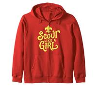 Scout Like A Girl Fleur De Lis BSA Cub Scouts Typography Sweat à Capuche
