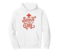 Scout Like A Girl Fleur De Lis BSA Cub Scouts Typography Sweat à Capuche