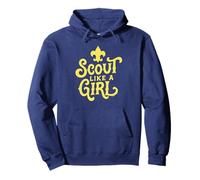 Scout Like A Girl Fleur De Lis BSA Cub Scouts Typography Sweat à Capuche
