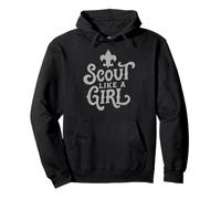 Scout Like A Girl Fleur De Lis BSA Cub Scouts Typography Sweat à Capuche