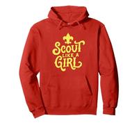 Scout Like A Girl Fleur De Lis BSA Cub Scouts Typography Sweat à Capuche