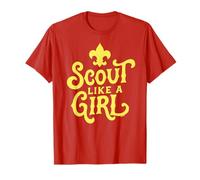 Scout Like A Girl Fleur De Lis BSA Cub Scouts Typography T-Shirt