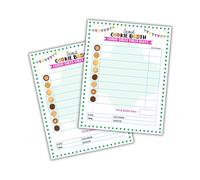 Scout Lot de 50 feuilles de décompte de vente de biscuits pour fille - 21,6 x 27,9 cm - Fournitures de cabine de cookies - Livres de chef de troupe pour numéro de troupe, cartes de remerciement et de