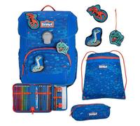 Scout Neo Exklusiv Superflash Set de cartables 4 pièces Blue Dino (TAS039786)