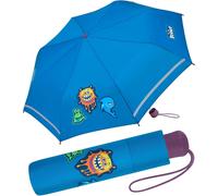Scout Parapluie De Poche Pour Enfant Avec Bandes Réfléchissantes T-Rex Dinosaurie, Gris, S, Playful