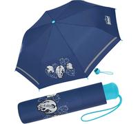 Scout Parapluie De Poche Pour Enfant Avec Bandes Réfléchissantes T-Rex Dinosaurie, Gris, S, Playful