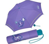 Scout Parapluie De Poche Pour Enfant Avec Bandes Réfléchissantes T-Rex Dinosaurie, Gris, S, Playful