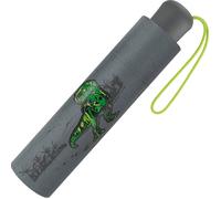 Scout Parapluie De Poche Pour Enfant Avec Bandes Réfléchissantes T-Rex Dinosaurie, Gris, S, Playful