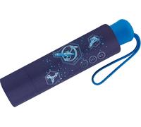 Scout Parapluie De Poche Pour Enfant Avec Bandes Réfléchissantes T-Rex Dinosaurie, Gris, S, Playful