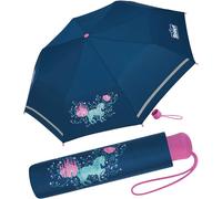 Scout Parapluie De Poche Pour Enfant Avec Bandes Réfléchissantes T-Rex Dinosaurie, Gris, S, Playful