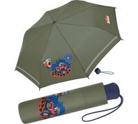 Scout Parapluie De Poche Pour Enfant Avec Bandes Réfléchissantes T-Rex Dinosaurie, Gris, S, Playful