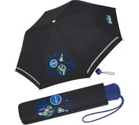 Scout Parapluie De Poche Pour Enfant Avec Bandes Réfléchissantes T-Rex Dinosaurie, Gris, S, Playful