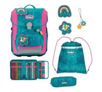 SCOUT sac d'école Basic Neo Set 4 pièces Happy Confetti bleu pétrole
