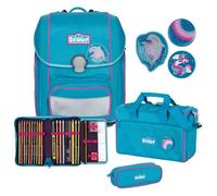 Scout Sac d'école bleu rose pour fille - Genius Set 4 pièces Dolphins 112069