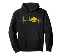 Scout Scout Rythme Cardiaque ECG Pulse Camper Lilie Camping Sweat à Capuche
