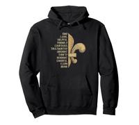 Scout Values Fleur De Lys Symbole Troop Devise WordsBrave Sweat à Capuche